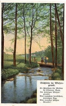 Little stream in the meadow ground. March 21, 1917