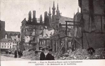 Leuven zerstörter Buttermarkt * ca. 1915