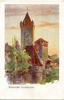 Nuremberg Luginsland artist card Heinrich Kley *ca. 1910