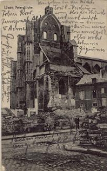 Leuven St. Peter's Church destroyed o 26.11.1914