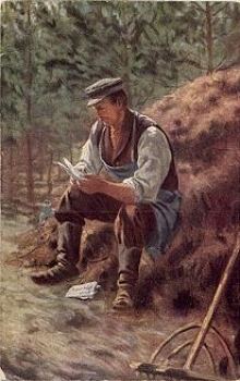 de Witt R. "The last field post letter" artist card o June 5, 1917