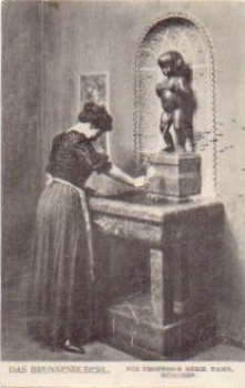 Woman with Manneken Pis o 8.3.1909