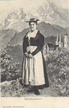 83471 Berchtesgardner traditional costumes * approx. 1900