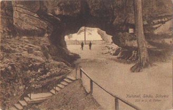 Saxon Switzerland cowshed cave grotto * around 1910