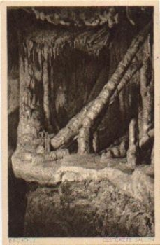 91346 Streitberg Bing Cave fallen columns cave grotto o 9.10.1929