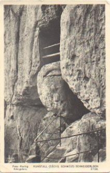 01814 Saxon Switzerland Kuhstall Schneiderloch cave gebr. 11/28/1955