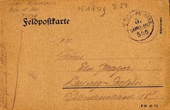 5. Kavallerie-Division Feldpostkarte o 5.10.1915