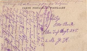 Field postcard S. B. Recruits depot 24th Reserve Division gebr. 03/18/1918