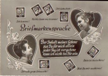 Briefmarkensprache, Herz Nr. 9027/4, * ca. 1950