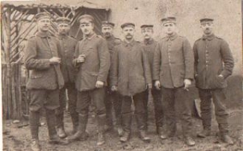 Military WW1. Group of soldiers real photo * ca. 1915