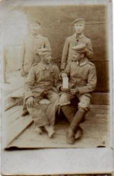 German soldiers WW1. Group photo o 29.8.1915 field post 2nd battalion... 6th regiment