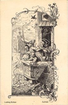 Aufruhr Kuenstlerkarte Ludwig Richter * ca. 1920