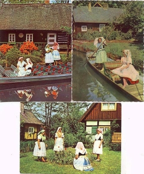 Spreewald Trachten 3 Karten