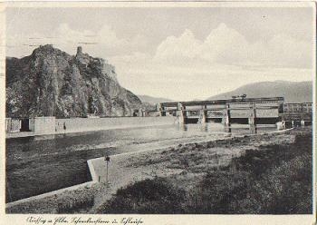 Aussig Schleuse und Burg o 29.7.1939