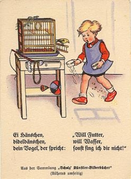 Child Feeds Bird Nursery Rhymes * ca. 1930
