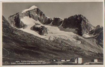 Furka-Passhoehe Hotel Furkablick und Galenstock o 1929
