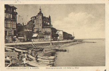 18546 Sassnitz Strandpromenade mit Hotel am Meer o 29.8.1933