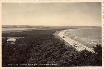 18586 Thiessow Strand und Kurhaus * ca. 1930