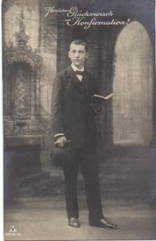 Congratulations confirmation, series 3576-4 gebr. 1921