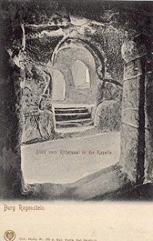 38889 Burg Regenstein Blick vom Rittersaal in die Kapelle * ca. 1900