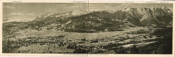 82467 Grasberg Faltkarte Panoramakarte * ca. 1930