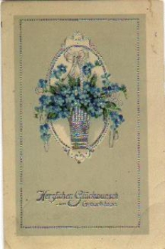 Vergissmeinnicht Blumen Silberprägung, o ca. 1918
