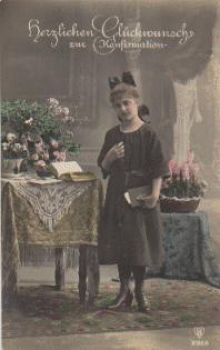 Konfirmation Serienkarte 8761/6 gebr. ca. 1920