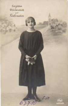 Konfirmation Serienkarte 63053/5 * ca. 1920