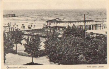 17419 Ahlbeck, Strand und Seebrücke, * ca. 1930