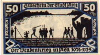 24306 Plon city emergency money 50 pfennigs turning war No. 2 1921