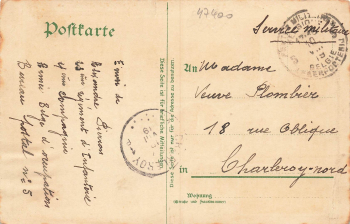 47441 Moers Litho Hotel "Zum deutschen Haus" o 1919