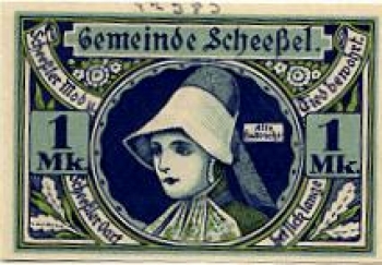 27383 Scheeßel city emergency money worth 1 mark 1921