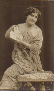 Fortune teller with cards serial card 2634/5 * ca. 1920