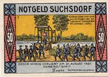 Suchsdorf  Emergency money 25 Pfennig No. 3 1921