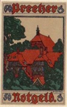 24211 Preetz city emergency money value 50 pfennigs 1921