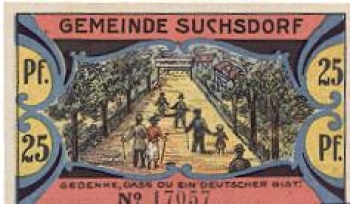 Suchsdorf city emergency money 25 pfennigs 1921