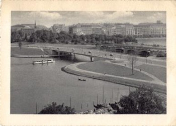 Hamburg Lombard Bridge o 18.2.1957