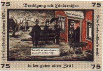 Neugraben-Hausbruch city emergency money 75 pfennigs funeral 1921
