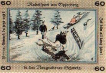22359 Neugraben-Hausbruch City emergency money 60 pfennigs tobogganing 1921