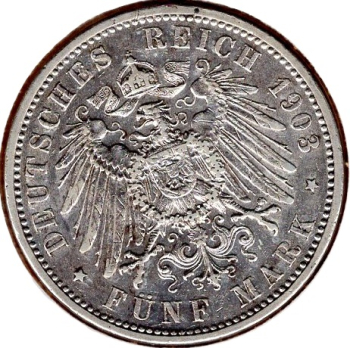 5 Mark Bayern 1903 Otto Silbermünze