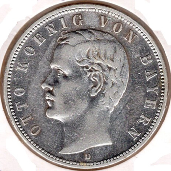 5 Mark Bavaria 1903 Otto Silver Coin