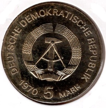 5 Mark GDR 1970 Wilhelm Conrad Roentgen