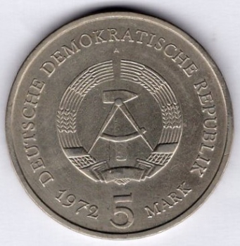 5 Mark GDR 1971 Meissen Cathedral