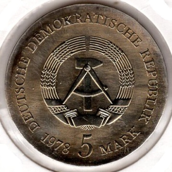 5 Mark GDR 1978 Friedrich Gottlieb Klopstock