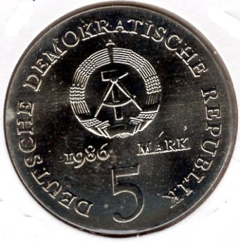 5 Mark GDR 1986 Heinrich von Kleist