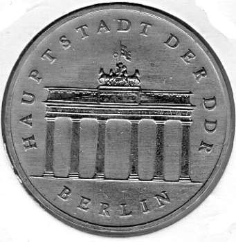 5 Mark GDR 1989 Brandenburg Gate