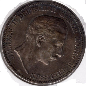 5 Mark Prussia 1903 A Kaiser Wilhelm II Silver Coin