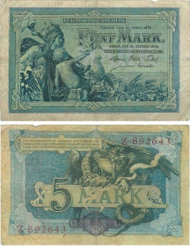100 Mark Reichsbanknote 19035 Mark Reichskassenschein 31. Otober 1904