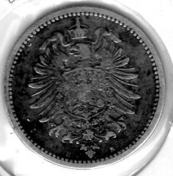 50 Pfennig 1875 A German Empire Silver Coin