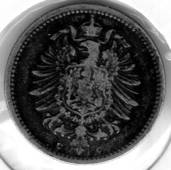 50 Pfennig 1876 C Deutsches Kaiserreich Silbermünze
